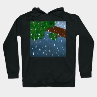 tree in the rain Hoodie